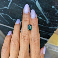 2.99 Ct. Bluish Green Sapphire from Ceylon (Sri Lanka) Life Style