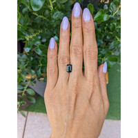 2.99 Ct. Bluish Green Sapphire from Ceylon (Sri Lanka) Life Style