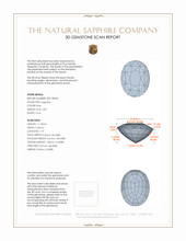 4.87 Ct. Blue Sapphire from Ceylon (Sri Lanka) 3 D Scan Report