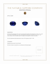 5.06 Ct. Blue Sapphire from Ceylon (Sri Lanka) Appraisal