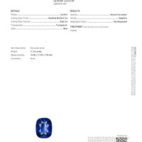 11.24 Ct. Blue Sapphire from Ceylon (Sri Lanka) Scan Report