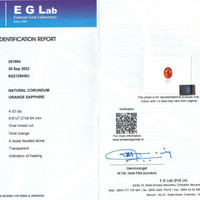 4.03 Ct. Orange Sapphire from Ceylon (Sri Lanka) Scan Report