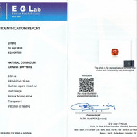 5.06 Ct. Orange Sapphire from Ceylon (Sri Lanka) Scan Report