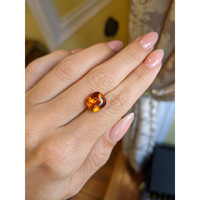 5.06 Ct. Orange Sapphire from Ceylon (Sri Lanka) Life Style