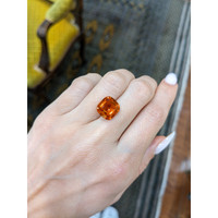 7.48 Ct. Orange Sapphire from Ceylon (Sri Lanka) Life Style
