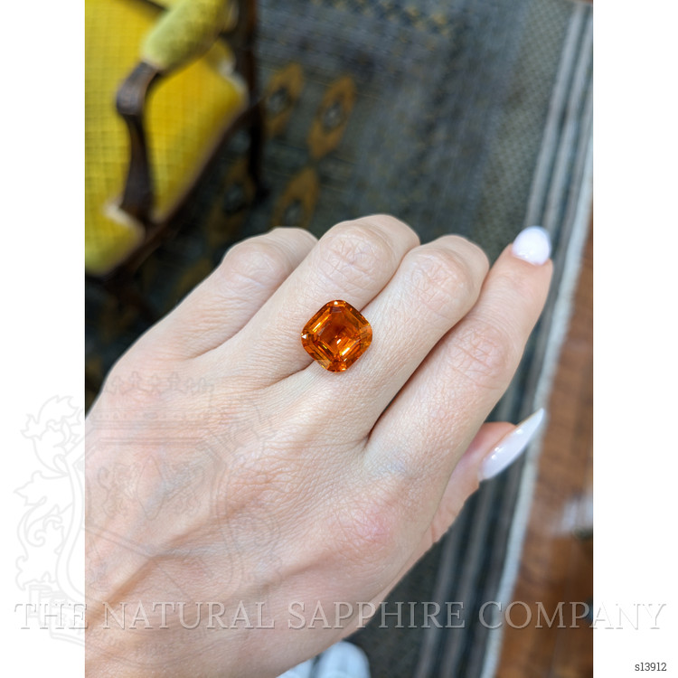 7.48 Ct. Orange Sapphire from Ceylon (Sri Lanka)