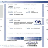 8.20 Ct. Yellowish Orange Sapphire from Ceylon (Sri Lanka) Scan Report