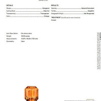 10.53 Ct. Orange Sapphire from Ceylon (Sri Lanka) Scan Report