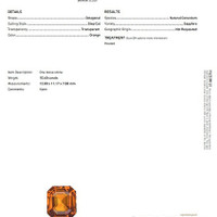 10.60 Ct. Orange Sapphire from Ceylon (Sri Lanka) Scan Report