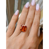 10.60 Ct. Orange Sapphire from Ceylon (Sri Lanka) Life Style