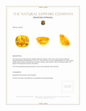13.90 Ct. Yellowish Orange Sapphire from Ceylon (Sri Lanka) Appraisal