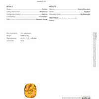 13.90 Ct. Yellowish Orange Sapphire from Ceylon (Sri Lanka) Scan Report