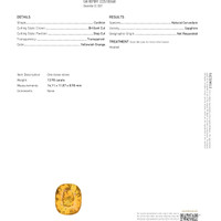 13.90 Ct. Yellowish Orange Sapphire from Ceylon (Sri Lanka) Scan Report