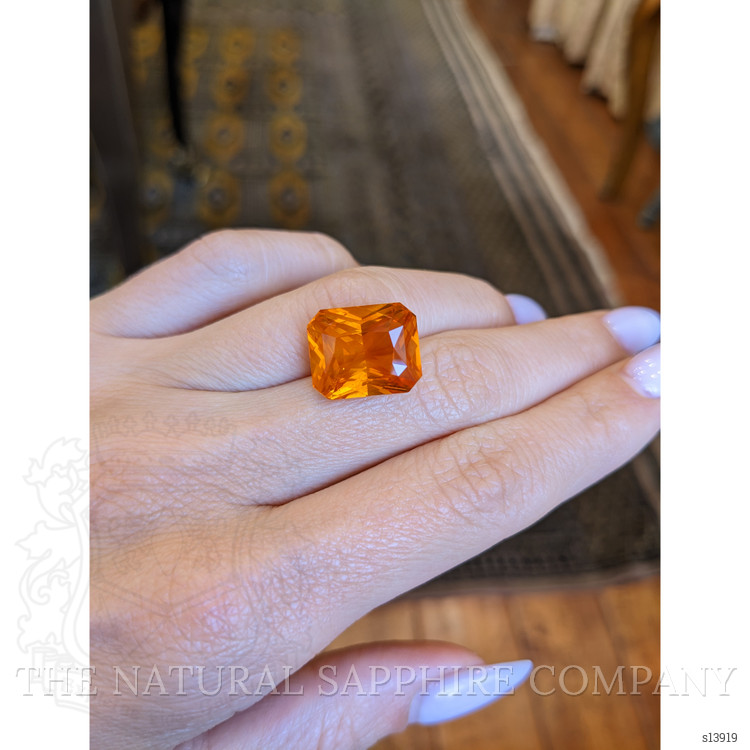 16.01 Ct. Orange Sapphire from Ceylon (Sri Lanka)