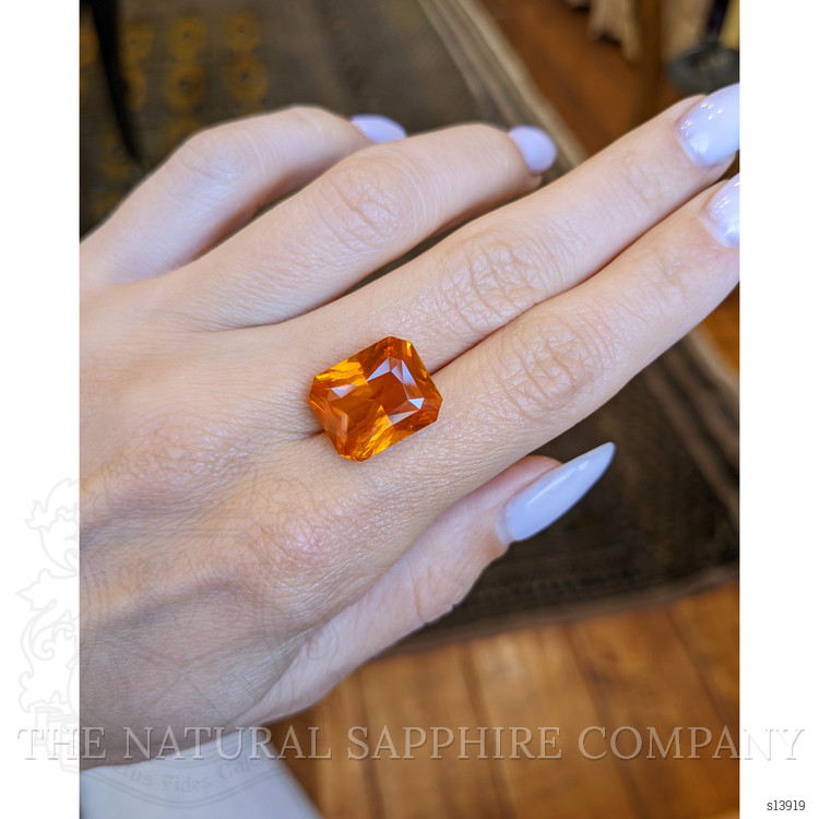 16.01 Ct. Orange Sapphire from Ceylon (Sri Lanka)
