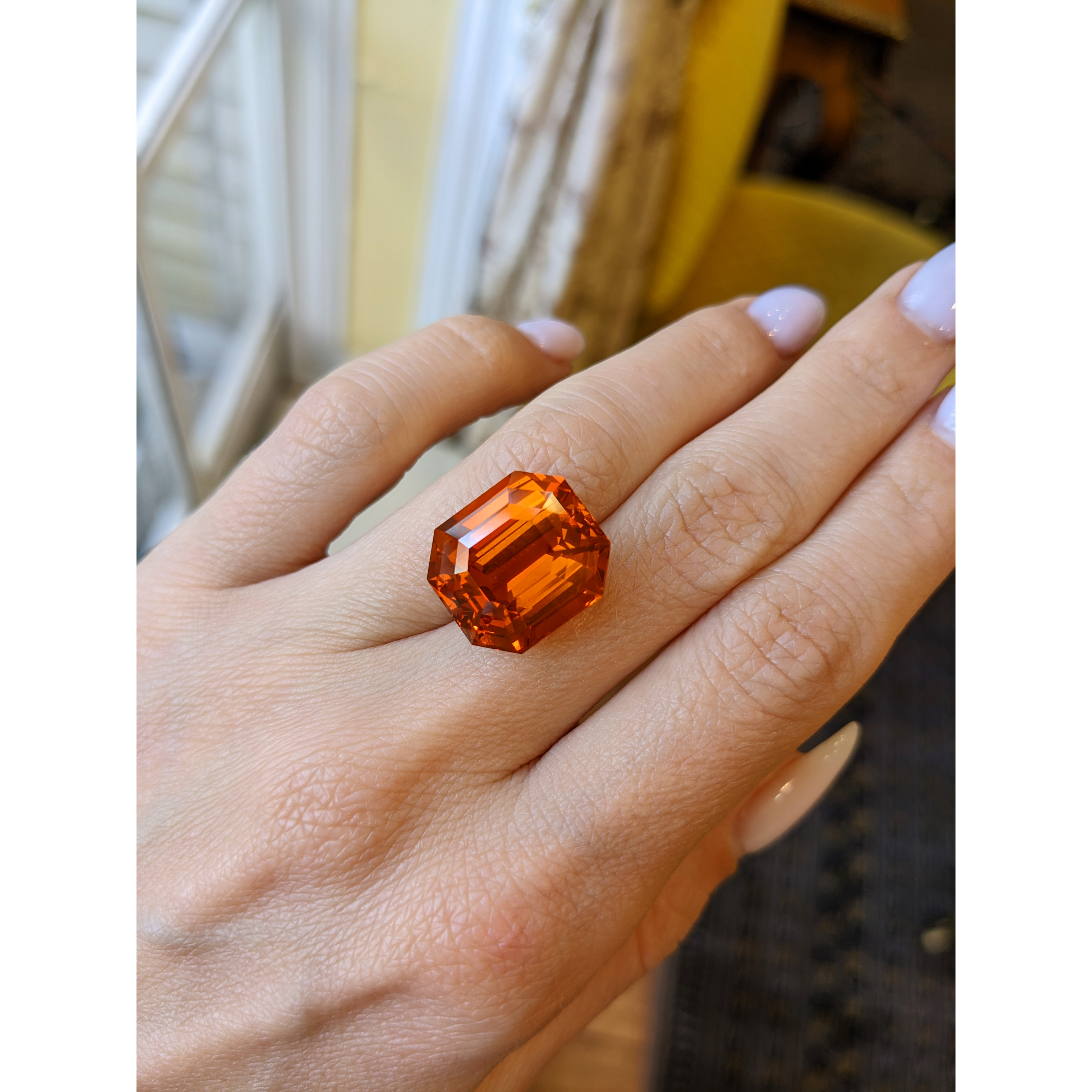 Loose Orange Sapphire - Emerald Cut 23.62 Ct. - #S13920 | The
