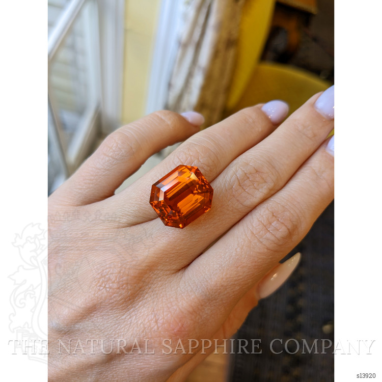 23.62 Ct. Orange Sapphire from Ceylon (Sri Lanka)
