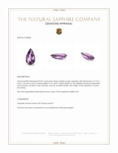 0.82 Ct. Pinkish Purple Sapphire from Ceylon (Sri Lanka) Appraisal