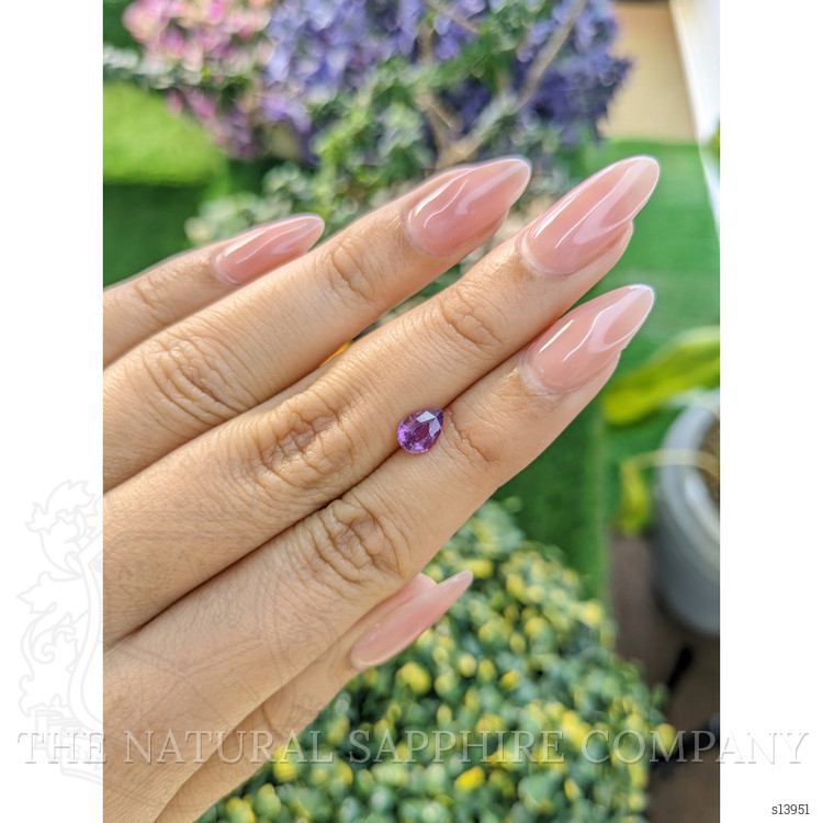 0.84 Ct. Purple Sapphire from Ceylon (Sri Lanka)