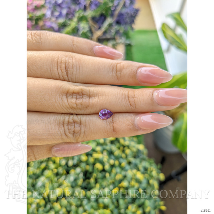 0.84 Ct. Purple Sapphire from Ceylon (Sri Lanka)