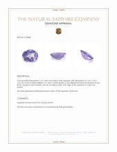 1.07 Ct. Violet Sapphire from Ceylon (Sri Lanka) Appraisal