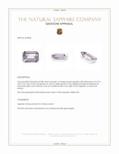 0.88 Ct. Purple Sapphire from Ceylon (Sri Lanka) Appraisal