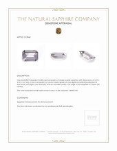 0.88 Ct. Purple Sapphire from Ceylon (Sri Lanka) Appraisal