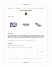 1.40 Ct. Purple Sapphire from Ceylon (Sri Lanka) Appraisal