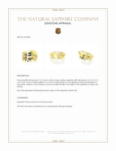 1.22 Ct. Yellow Sapphire from Ceylon (Sri Lanka) Appraisal