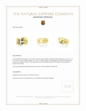 1.22 Ct. Yellow Sapphire from Ceylon (Sri Lanka) Appraisal