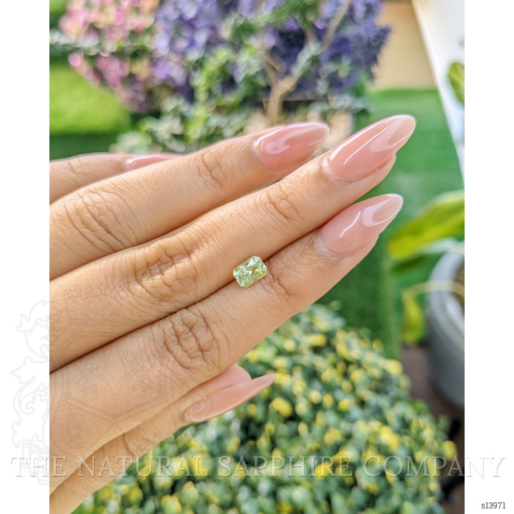 0.97 Ct. Green Sapphire from Ceylon (Sri Lanka)
