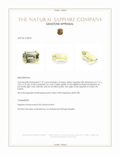 1.47 Ct. Yellow Sapphire from Ceylon (Sri Lanka) Appraisal