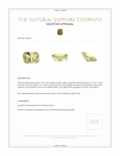 1.44 Ct. Yellow Sapphire from Ceylon (Sri Lanka) Appraisal