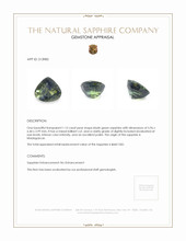 1.15 Ct. Bluish Green Sapphire from Madagascar Appraisal