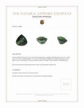1.05 Ct. Green Sapphire from Madagascar Appraisal