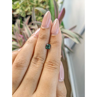 1.14 Ct. Bluish Green Sapphire from Madagascar Life Style