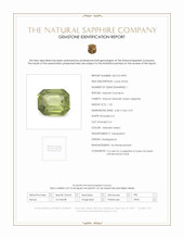1.23 Ct. Yellowish Green Sapphire from Madagascar Scan Report