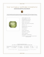 1.23 Ct. Yellowish Green Sapphire from Madagascar Scan Report