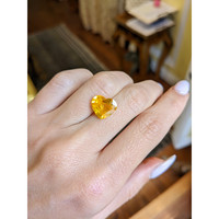 4.71 Ct. Orangish Yellow Sapphire from Ceylon (Sri Lanka) Life Style