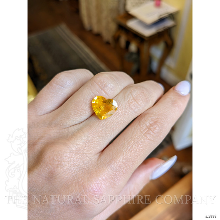 4.71 Ct. Orangish Yellow Sapphire from Ceylon (Sri Lanka)