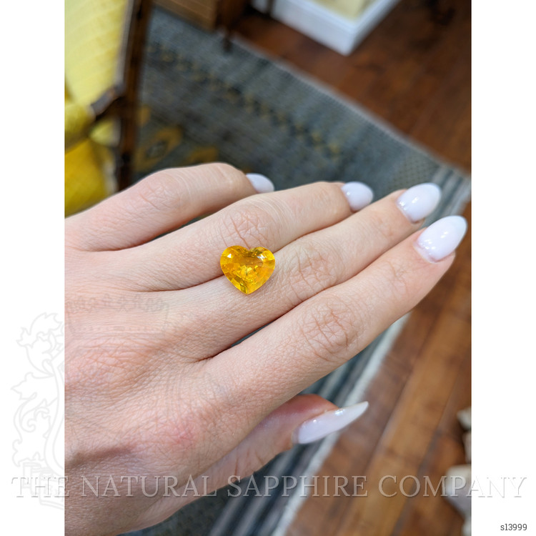4.71 Ct. Orangish Yellow Sapphire from Ceylon (Sri Lanka)