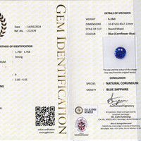 6.15 Ct. Blue Sapphire from Ceylon (Sri Lanka) Scan Report