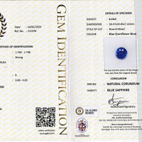 6.15 Ct. Blue Sapphire from Ceylon (Sri Lanka) Scan Report