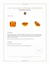 4.30 Ct. Orange Sapphire from Ceylon (Sri Lanka) Appraisal