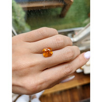 4.30 Ct. Orange Sapphire from Ceylon (Sri Lanka) Life Style