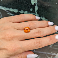 4.30 Ct. Orange Sapphire from Ceylon (Sri Lanka) Life Style