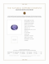 1.49 Ct. Purple Sapphire from Ceylon (Sri Lanka) Scan Report