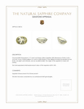 1.77 Ct. Yellow Sapphire from Ceylon (Sri Lanka) Appraisal