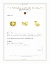 1.65 Ct. Yellow Sapphire from Ceylon (Sri Lanka) Appraisal