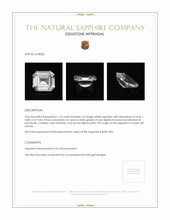 1.23 Ct. White Sapphire from Ceylon (Sri Lanka) Appraisal